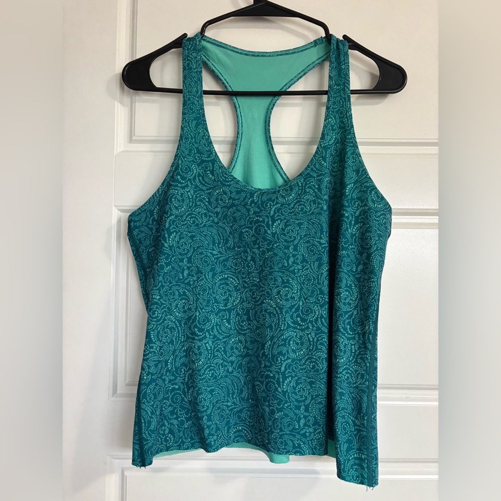 Lululemon Teal Racerback Tank Top Size 6